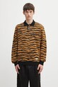 Wacko Maria sweter wełniany Tiger wełna brązowy 25FW.WMK.KN10