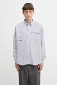 Bavlněná košile NEIGHBORHOOD MULTI STRIPE relaxed modrá 252SPNH.SHM05