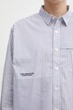 Bavlněná košile NEIGHBORHOOD MULTI STRIPE modrá 252SPNH.SHM05