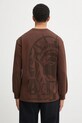 Odzież AAPE longsleeve bawełniany Theme Main AAPLTM1752XXP brązowy