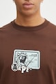 AAPE longsleeve bawełniany Theme Main brązowy AAPLTM1752XXP