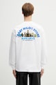 AAPE longsleeve bawełniany nadruk biały AAPLTM9797XXP