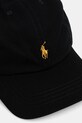 Bombažna bejzbolska kapa Polo Ralph Lauren 323785653075 črna AW25