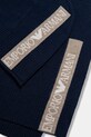 Emporio Armani czapka i szalik z domieszką wełny dziecięcy EB000811.AF17340 granatowy