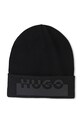 HUGO czapka z domieszką wełny dziecięca z domieszką wełny czarny G00547.56.58