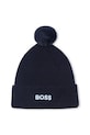 BOSS czapka bawełniana dziecięca aplikacja granatowy J52595