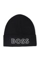 Παιδικός σκούφος από μείγμα μαλλιού BOSS J52617.52.54 μαύρο AW25
