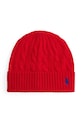 Vlnená čiapka Polo Ralph Lauren jednofarebný červená 455981442