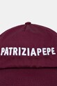 Bavlněná baseballová čepice Patrizia Pepe 8F0079.AB01 burgundské AA00