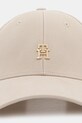 Tommy Hilfiger czapka z daszkiem bawełniana AW0AW17631 beżowy AW25