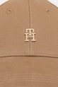 Βαμβακερό καπέλο του μπέιζμπολ Tommy Hilfiger AW0AW17631 μπεζ NC25