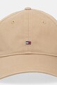 Tommy Hilfiger czapka z daszkiem bawełniana AW0AW17632 zielony AW25