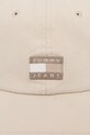 Bavlněná baseballová čepice Tommy Jeans AW0AW17580 béžová AW25