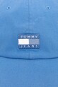 Bavlněná baseballová čepice Tommy Jeans AW0AW17580 modrá AW25