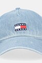 Tommy Jeans czapka z daszkiem jeansowa AW0AW17582 niebieski AW25