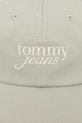 Хлопковая кепка Tommy Jeans AW0AW17815 зелёный AW25