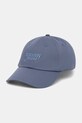Tommy Jeans czapka z daszkiem bawełniana aplikacja niebieski AW0AW17815