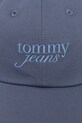 Tommy Jeans czapka z daszkiem bawełniana AW0AW17815 niebieski AW25