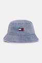 Tommy Jeans kapelusz jeansowy bawełna fioletowy AW0AW17816