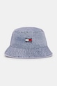 Tommy Jeans kapelusz jeansowy bawełna niebieski AW0AW17816
