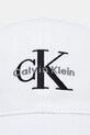 Памучна шапка с козирка Calvin Klein LV04K5026G бял SS26