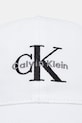 Памучна шапка с козирка Calvin Klein LV04K5026G бял SS26