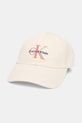 Bavlněná baseballová čepice Calvin Klein bavlna béžová LV04K5026G