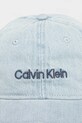 Bavlnená šiltovka Calvin Klein LV04K5065G modrá AW25