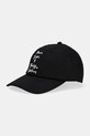 Juicy Couture berretto da baseball in cotone PEACE LOVE AND JUICY CAP cotone nero JCAWH225703