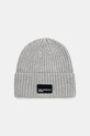 Karl Lagerfeld Jeans czapka z wełną aplikacja szary A3W33111