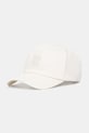 HUGO czapka z daszkiem damska bawełniana Asya biały 50546581