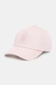 HUGO czapka z daszkiem damska bawełniana Asya różowy 50546581