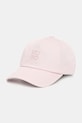 HUGO czapka z daszkiem damska bawełniana Asya różowy 50546581