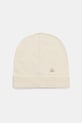 United Colors of Benetton czapka z dodatkiem wełny cienka beżowy 122HDA013