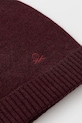 Akcesoria United Colors of Benetton czapka z dodatkiem wełny 122HDA013 bordowy