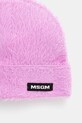 Akcesoria MSGM czapka z domieszką wełny 3941MDL12.257751 różowy