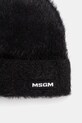 Akcesoria MSGM czapka z domieszką wełny 3941MDL12.257751 czarny