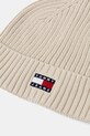 Bavlněná čepice Tommy Jeans AW0AW17899 béžová AW25