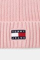 Βαμβακερό καπέλο Tommy Jeans AW0AW17899 ροζ AW25