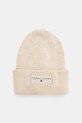 Хлопковая шапка Tommy Jeans аппликация бежевый AW0AW17913