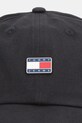 Бавовняна бейсболка Tommy Jeans AW0AW17901 чорний AW25