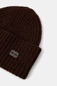 Čepice s příměsí vlny Tommy Jeans AW0AW17905 hnědá NC25