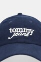 Menčestrová baseballová čiapka Tommy Jeans AW0AW17908 tmavomodrá AW25