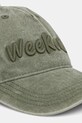 Weekend Max Mara czapka z daszkiem bawełniana BRUNO 2525576024600 zielony AW25