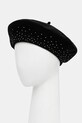 Emporio Armani beret wełniany wełna czarny EW003512.AF20033