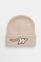 Weekend Max Mara czapka wełniana ALBEN wełna beżowy 2525576025600