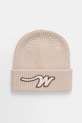 Weekend Max Mara căciulă de lână ALBEN imprimeu bej 2525576025600
