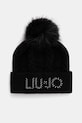 Liu Jo căciulă de lână imprimeu negru 2F5058.M0300