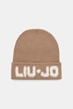 Vlnená čiapka Liu Jo stredne hrubá hnedá 2F5059.M0300