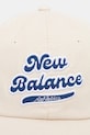 Bavlněná baseballová čepice New Balance LAH53000PEF béžová AW25